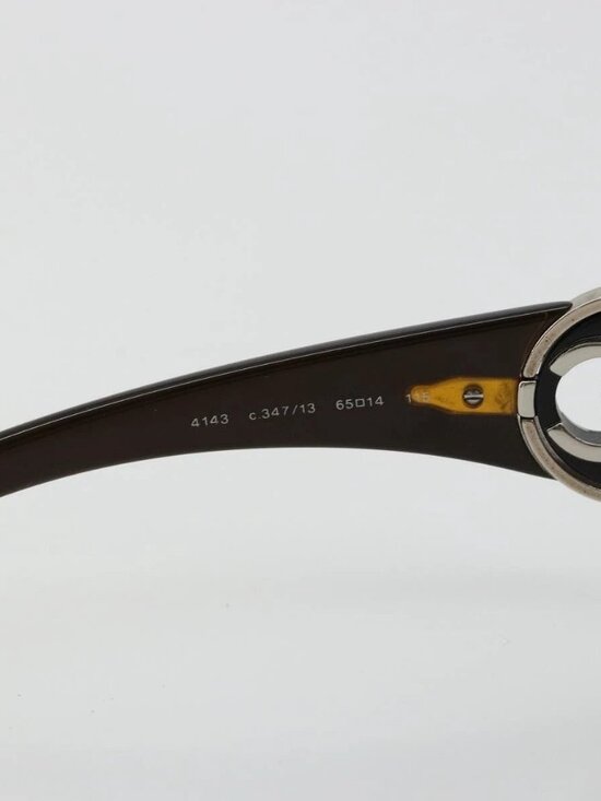 CHANEL Sunglasses plastic Brown CC Auth BA13437M